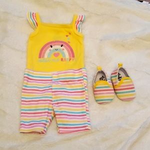 0-3 Month Outfit with Matching Shoes